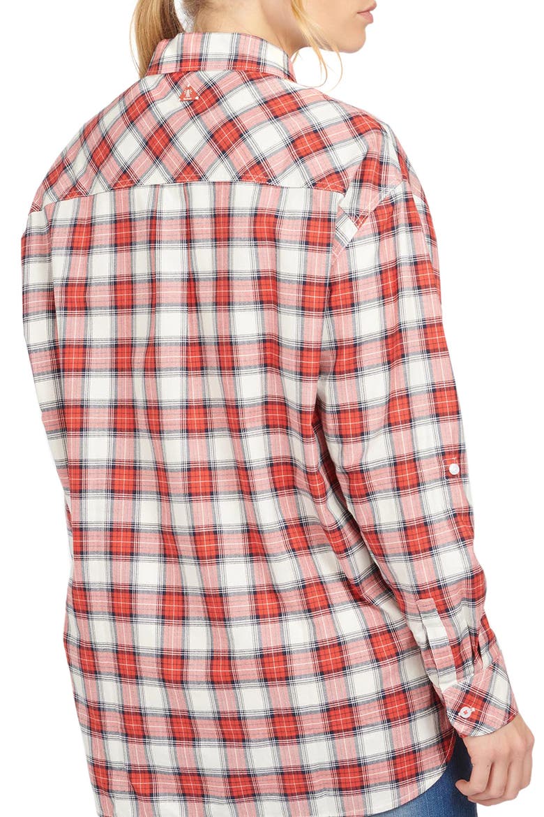 Hauxley Plaid Stretch Cotton Shirt, Alternate, color, CLOUD CHECK