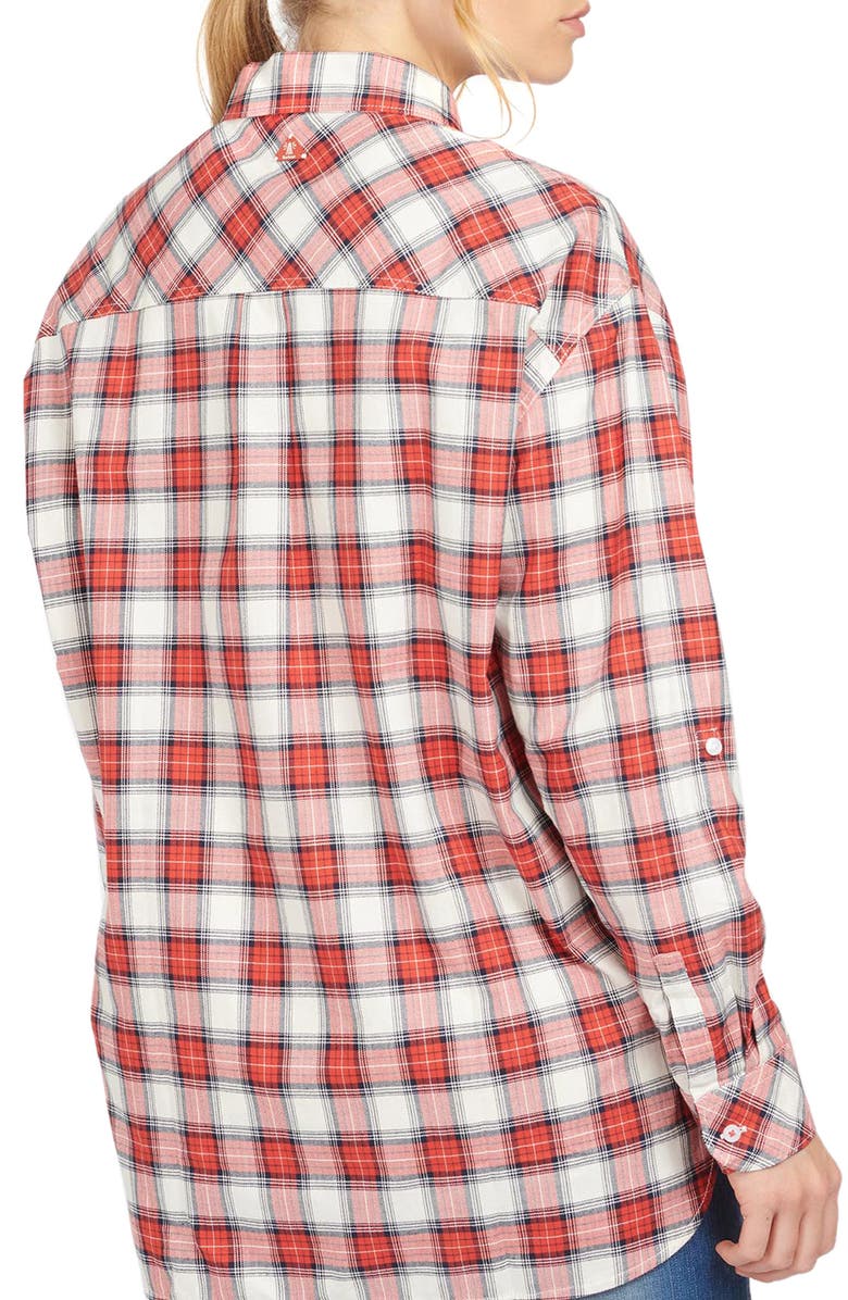 Barbour Hauxley Plaid Stretch Cotton Shirt, Alternate, color,
