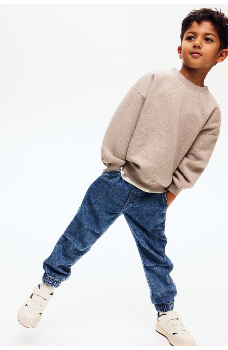 H&M Denim joggers, Alternate, color, Denim Blue