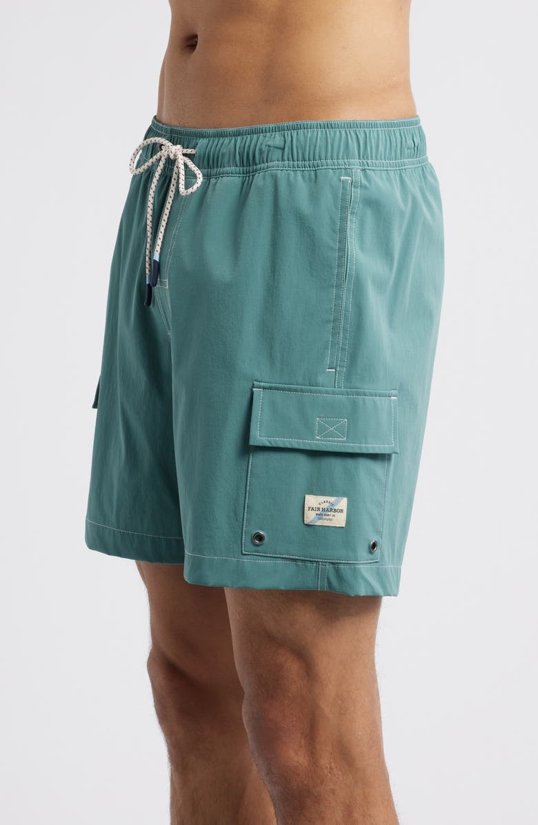 Fair Harbor Breaker Water Repellent Swim Trunks, Alternate, color, Seapine