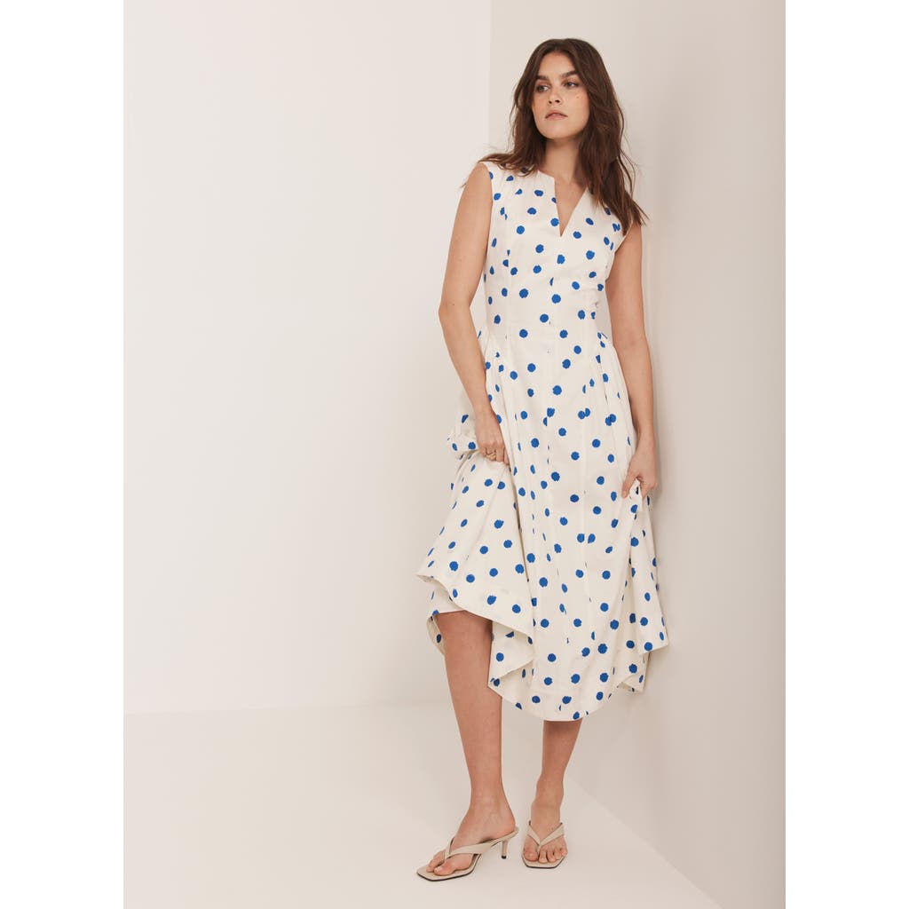 MINT VELVET MINT VELVET SPOT PRINT MIDI DRESS