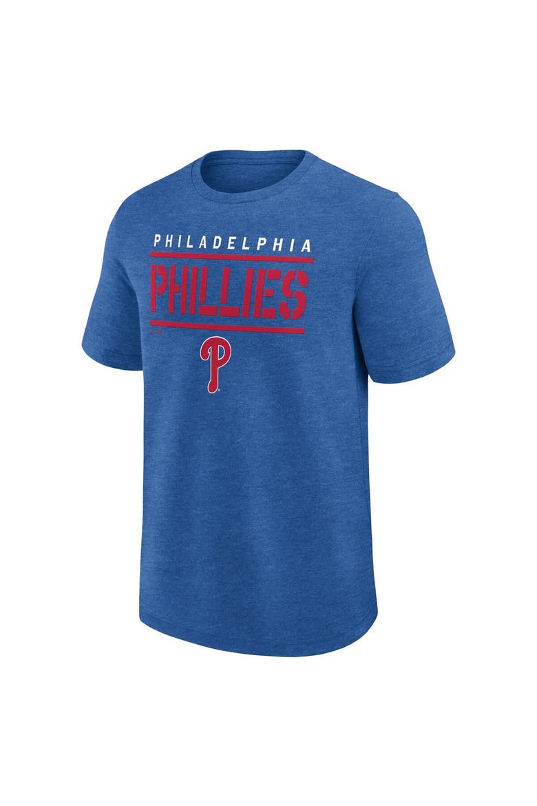 Men's Fanatics Heather Royal Philadelphia Phillies Top Notch T-Shirt, Alternate, color, Heather Royal