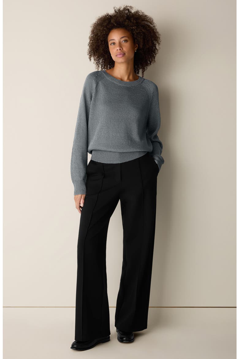 Pintuck Wide Leg Pants, Alternate, color, BLACK