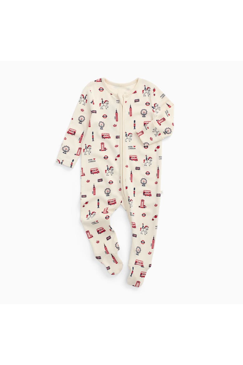 London Print Two Way Zip-Up Sleepsuit, Main, color, London