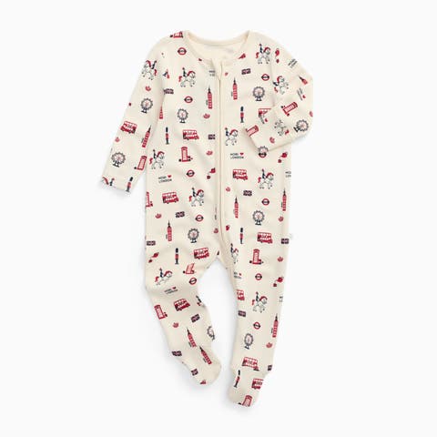 London Print Two Way Zip-Up Sleepsuit (Baby)