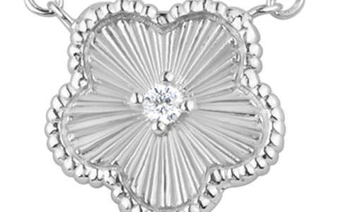 Kenneth Jay Lane Pavé Cubic Zirconia & Striated Clover Layered Necklace