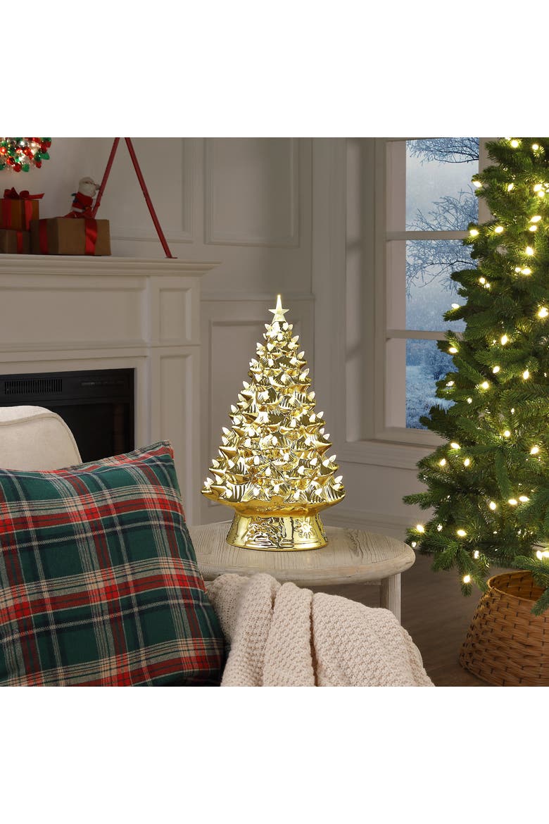 18 in. Nostalgic Ceramic Tree, Alternate, color, Gold