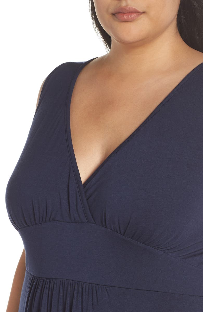 Loveappella Surplice Maxi Dress, Alternate, color, Midnight