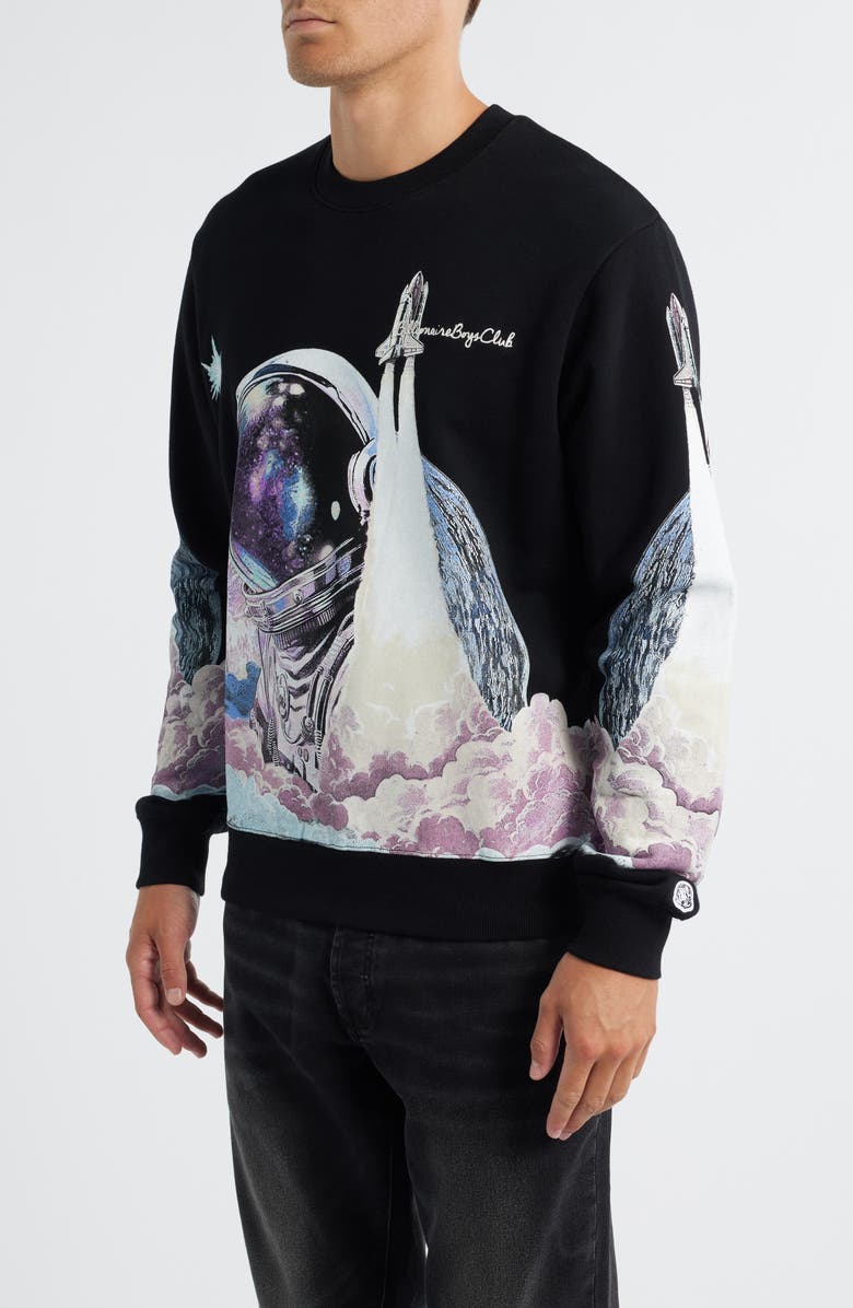 Billionaire Boys Club BB Destination Graphic Sweatshirt, Alternate, color, Black