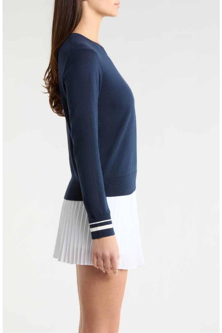 Cooling Cotton Blend Golf Sweater, Alternate, color, TWILIGHT