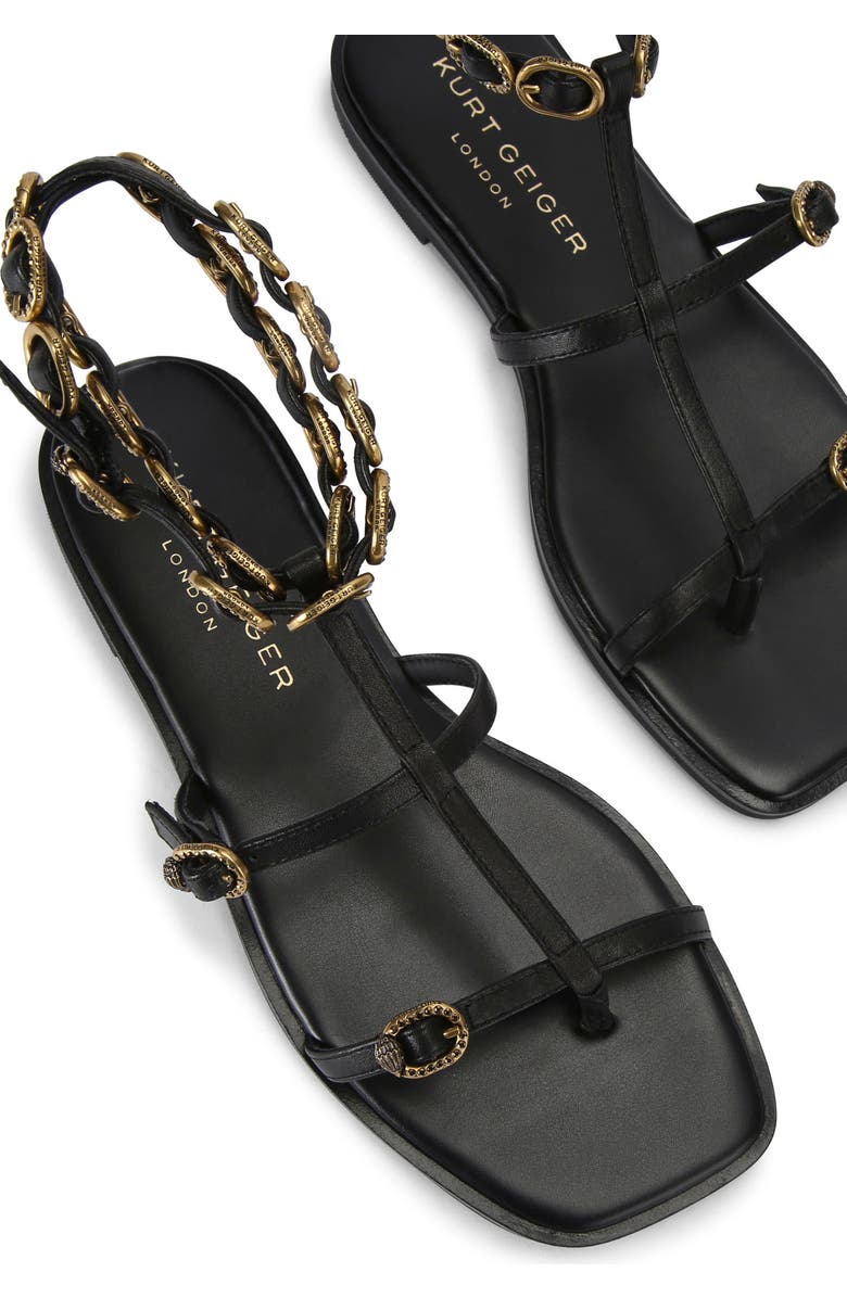 Kurt Geiger London Regent Buckle Embellished Gladiator Sandal, Alternate, color,