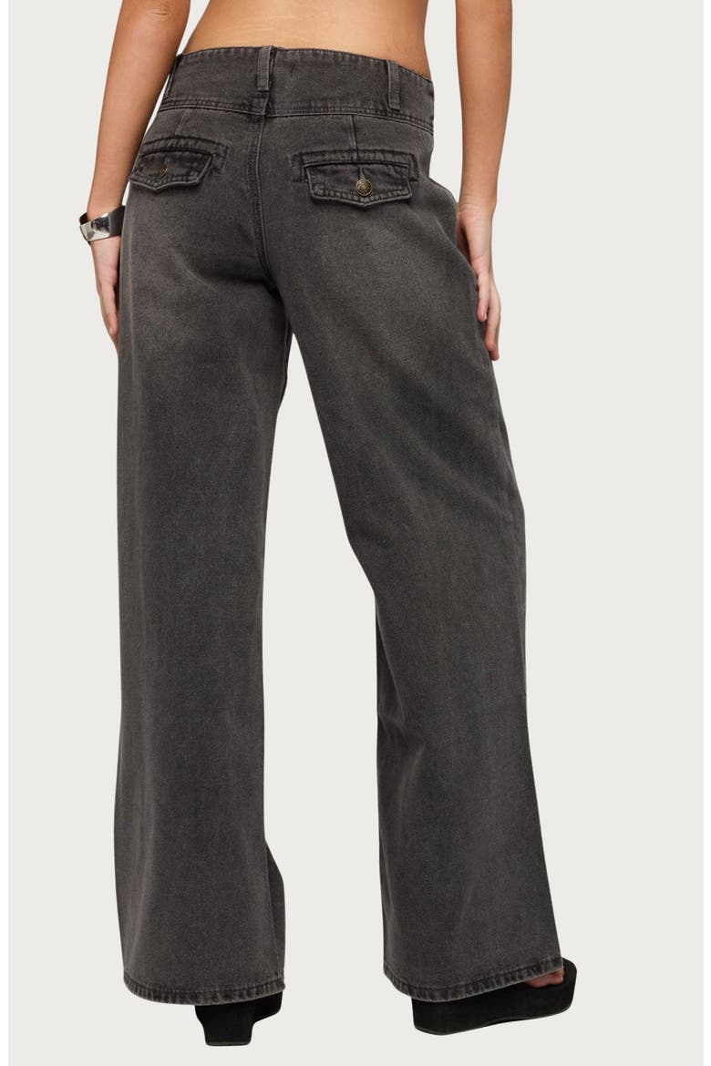 Meredith Low Rise Wide Leg Jeans, Alternate, color, BLACK