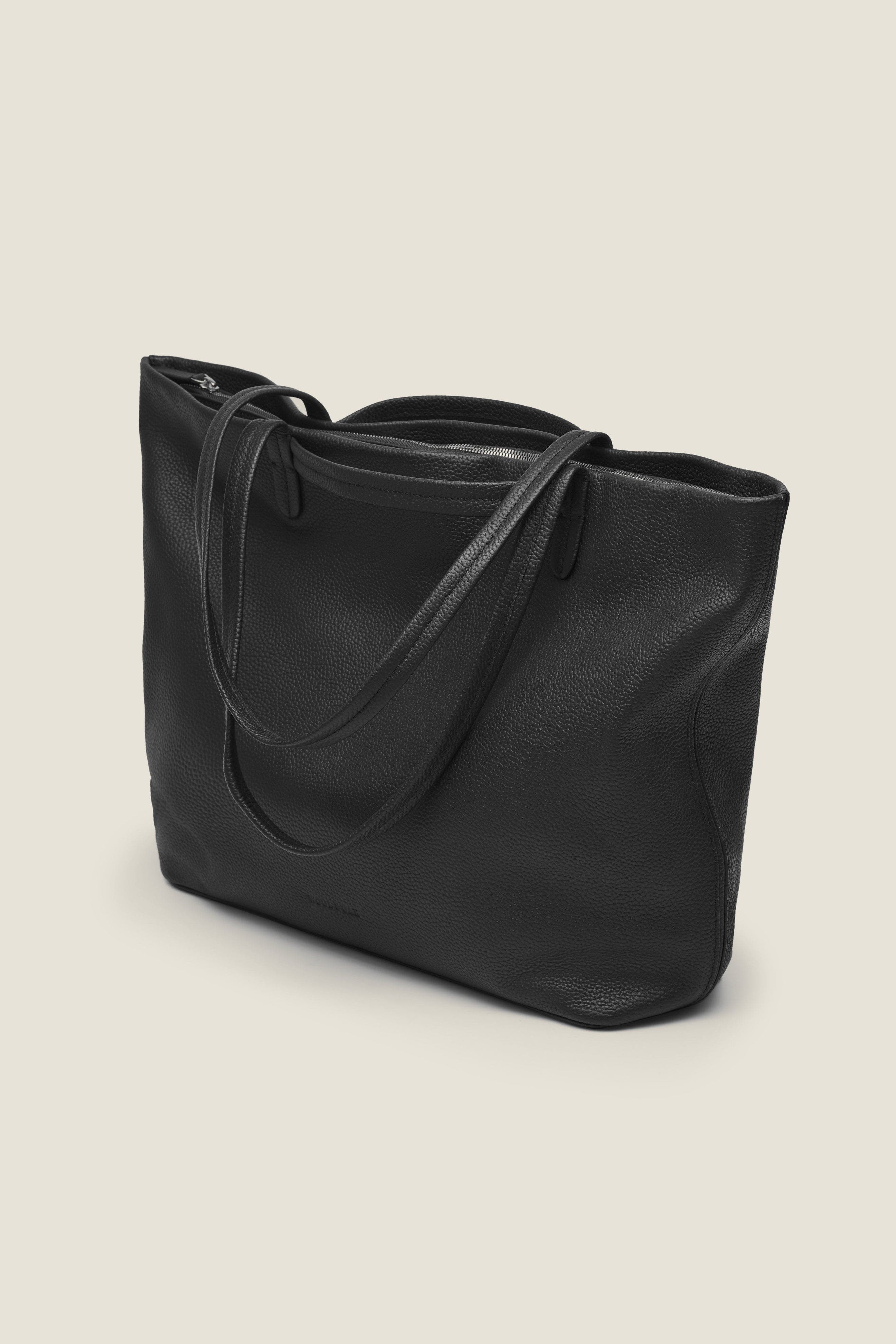 Rove Organized Leather Travel Tote, Alternate, color, Jet Black