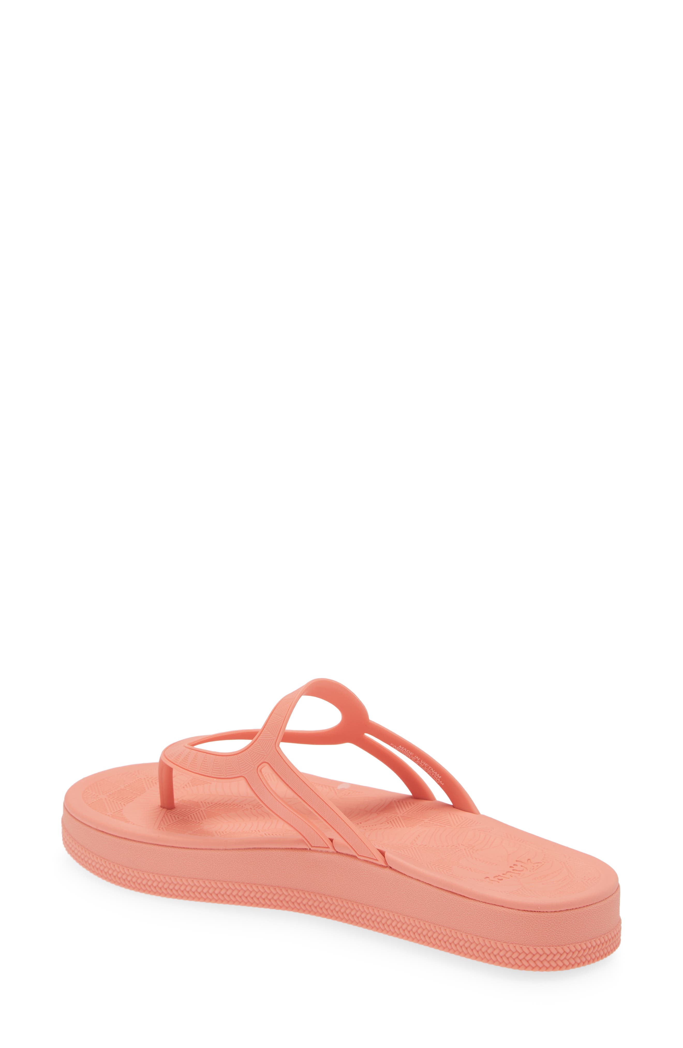 Sunshine Platform Flip Flop, Alternate, color, BURNT CORAL