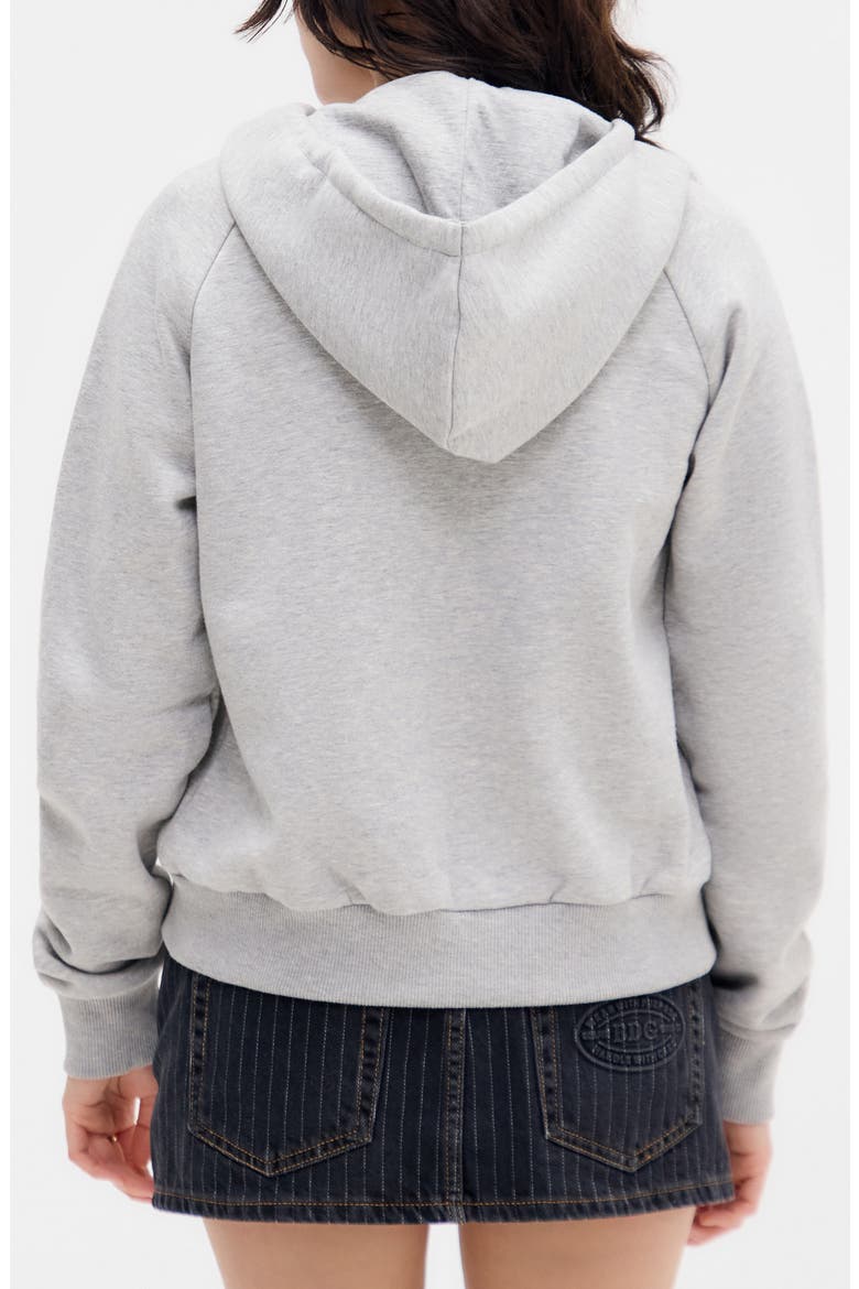 Shrunken Zip Hoodie, Alternate, color, GREY