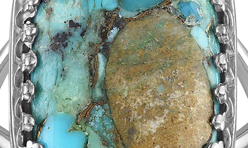 Fzn Composite Turquoise Ring In White