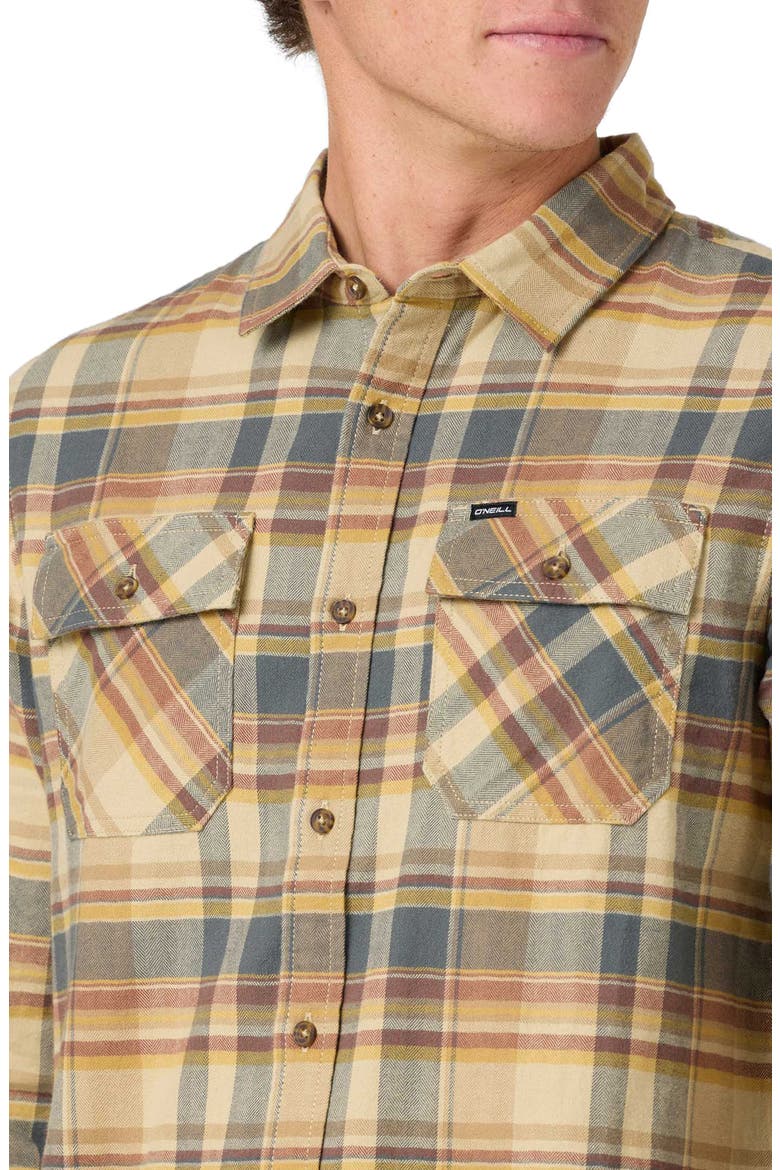 Winslow Plaid Cotton Flannel Button-Up Shirt, Alternate, color, TWILL