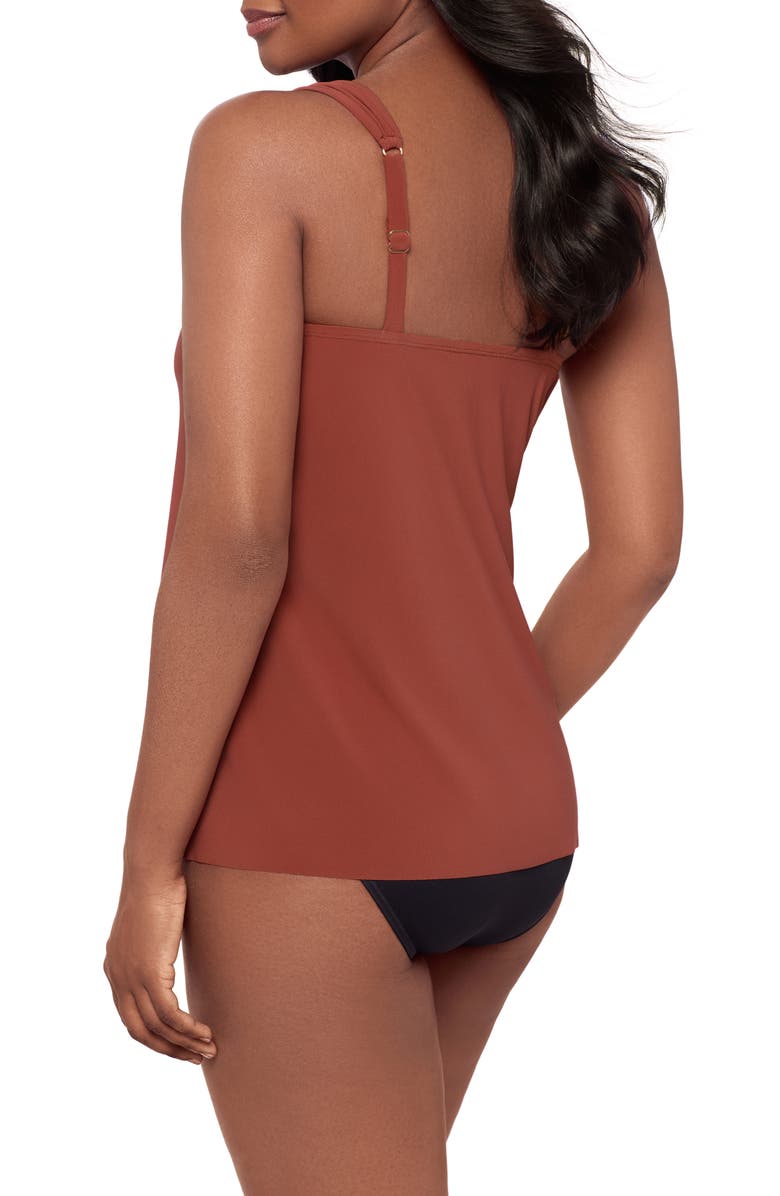 Miraclesuit<sup
®</sup
 Razzle Dazzle Underwire Tankini Top, Alternate, color, Terra