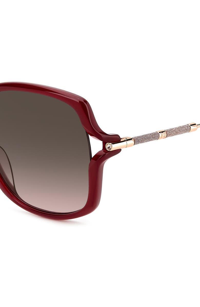 Carolina Herrera 58mm Square Sunglasses, Alternate, color, Burgundy