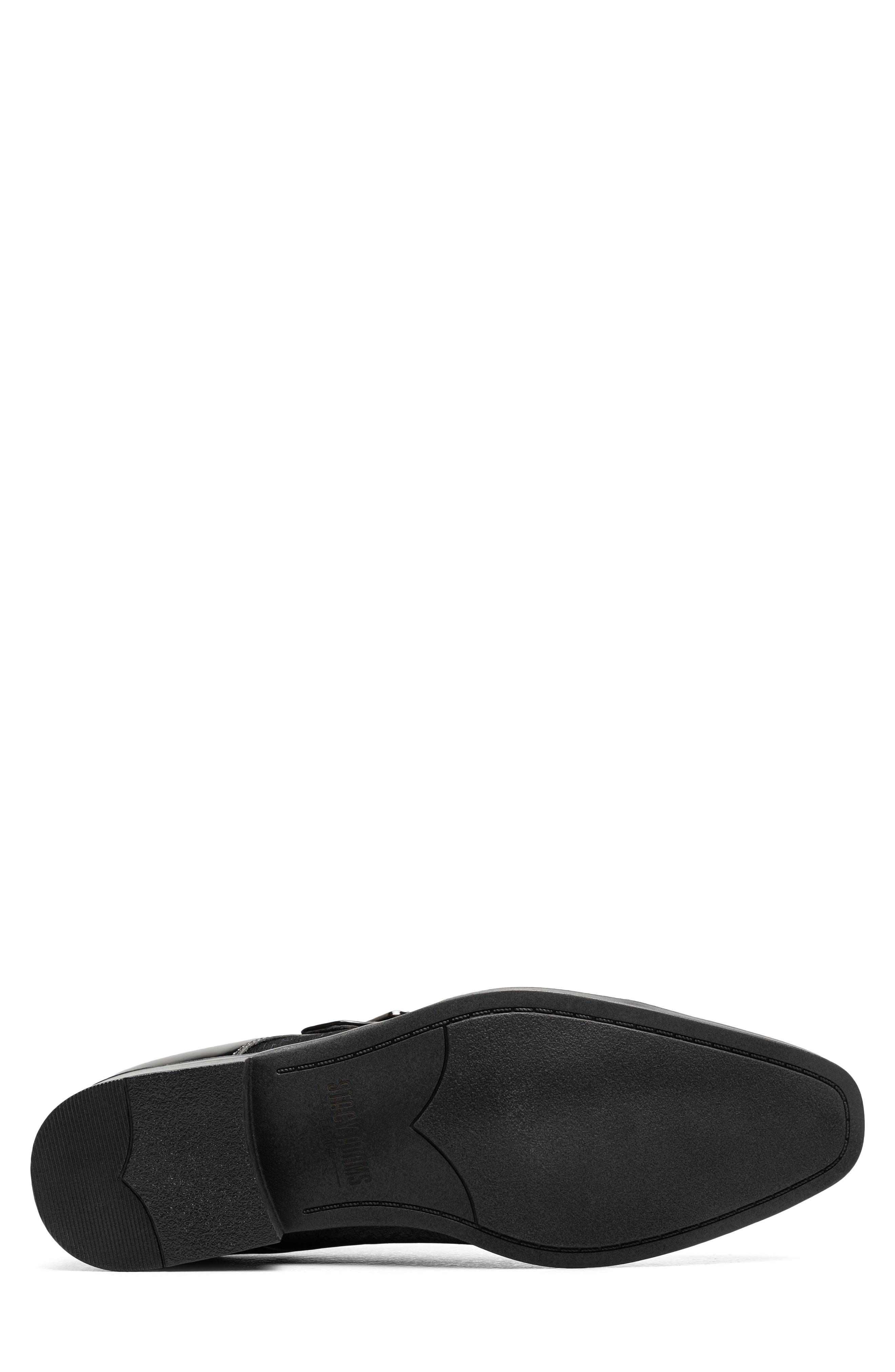 Sutherland Cap Toe Monk Strap Shoe, Alternate, color, BLACK