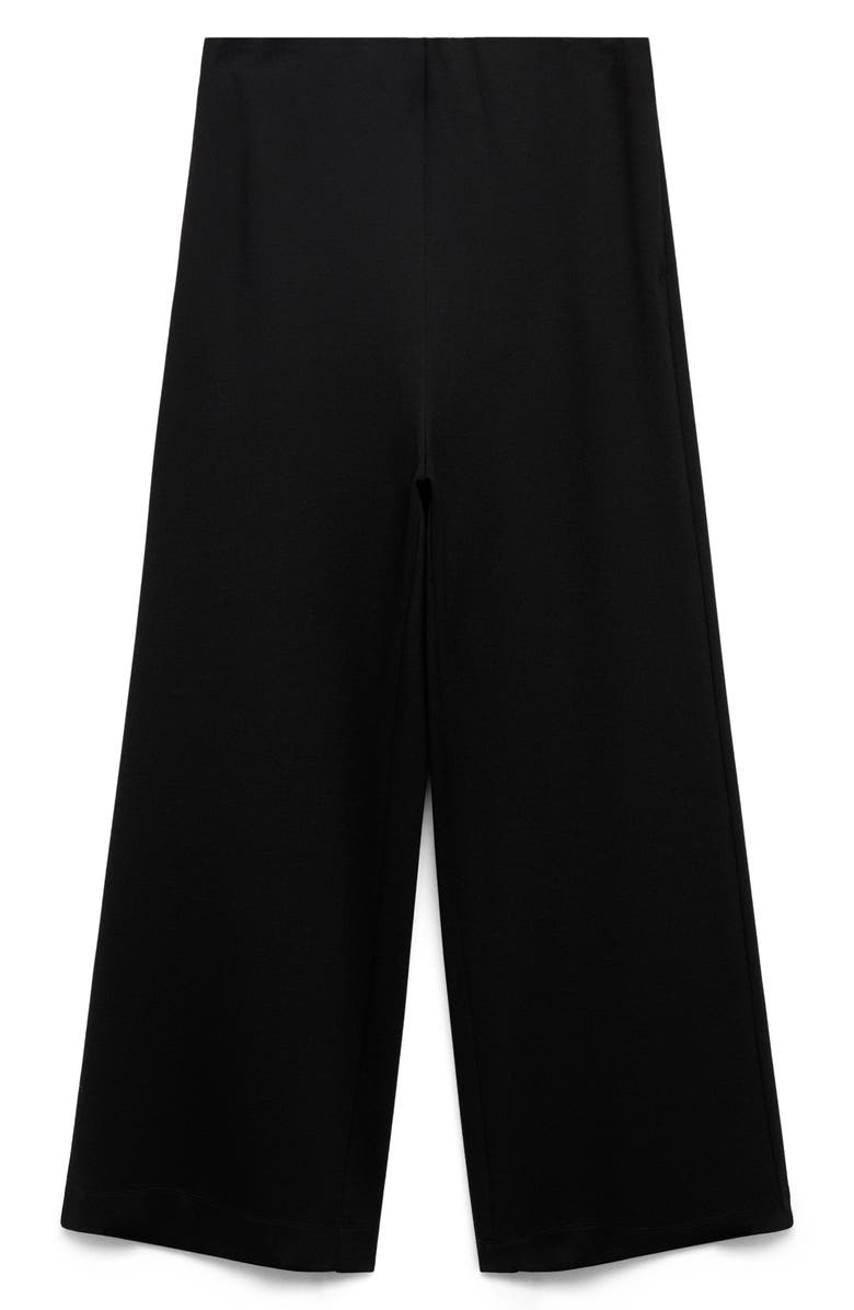 MANGO Wide Leg Knit Crop Pants, Alternate, color, 