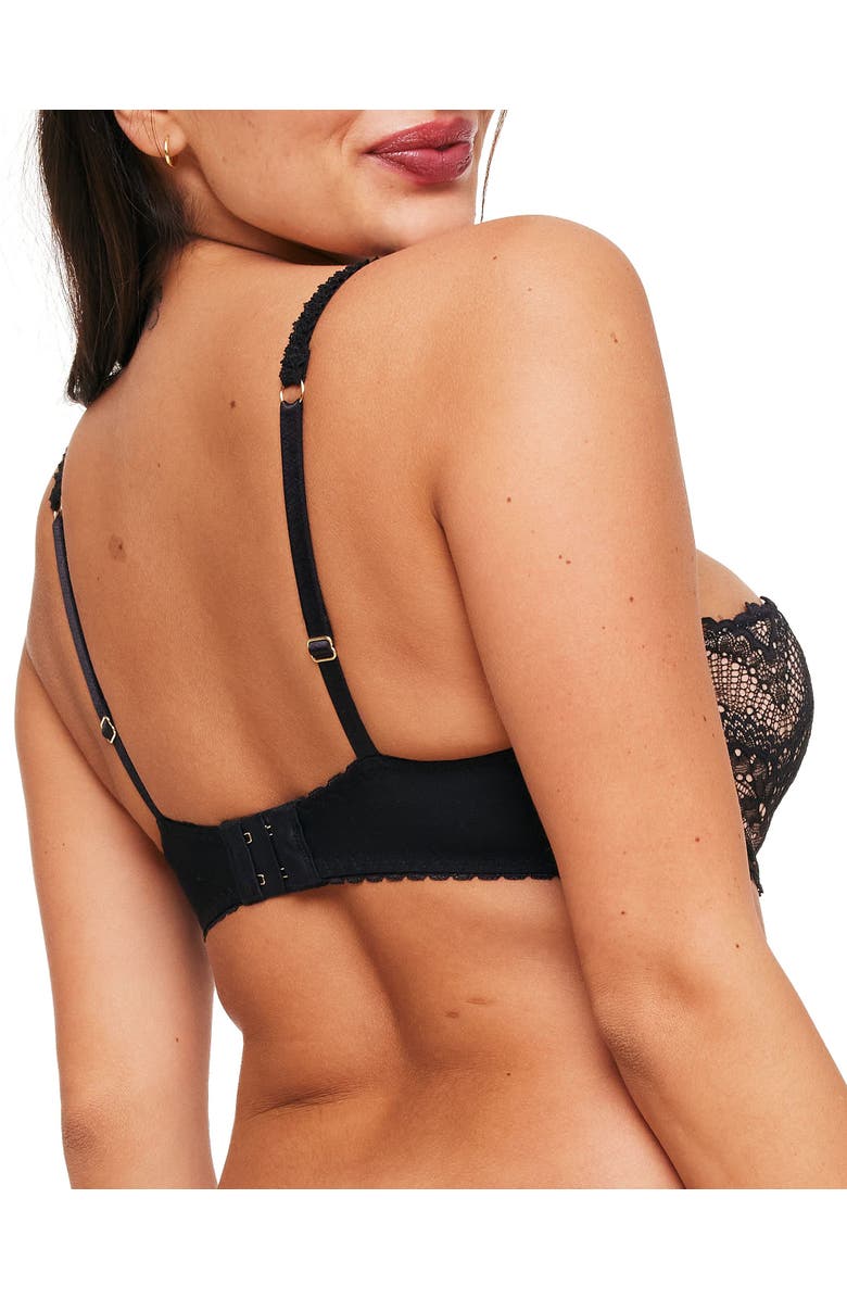 Adore Me Kimmy Push Up Balconette Bra, Alternate, color, Black