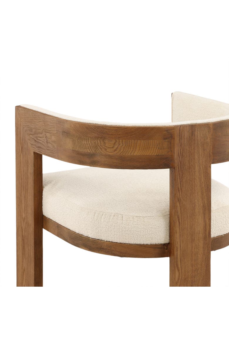 Nolan Chenille Upholstered Dining Chair with Ash Wood Frame, Alternate, color, Cream