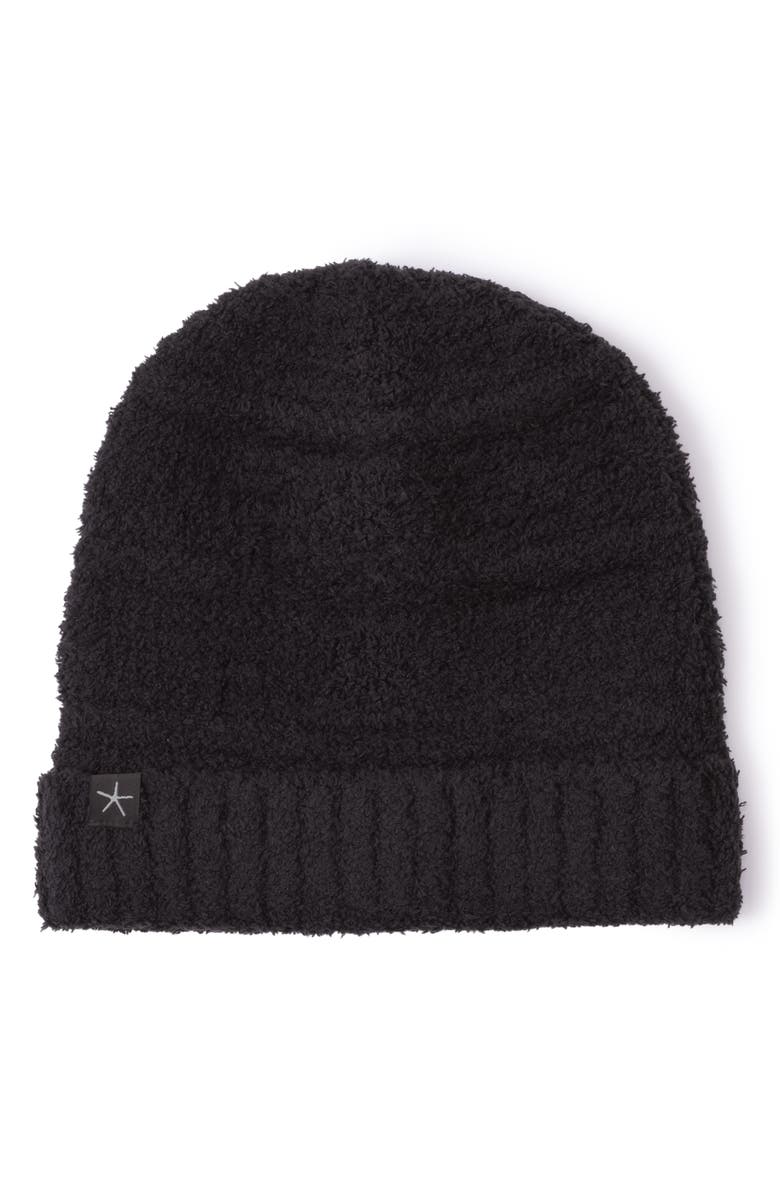 Barefoot Dreams<sup>®</sup> CozyChic<sup>®</sup> Grid Beanie, Main, color, Black