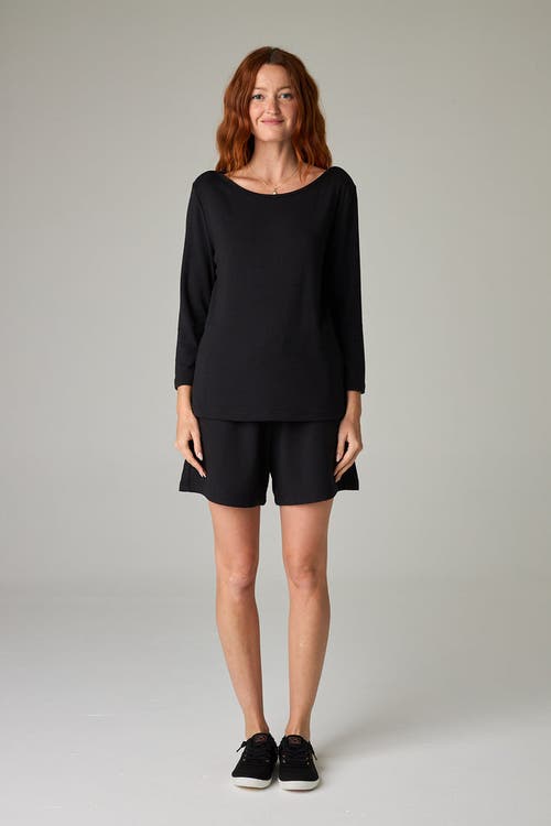 Eavolu Baikal Eco-luxe Fleece Short In Black