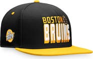 FANATICS Men's Fanatics Branded Black/Gold Boston Bruins Heritage Retro Two-Tone Snapback Hat