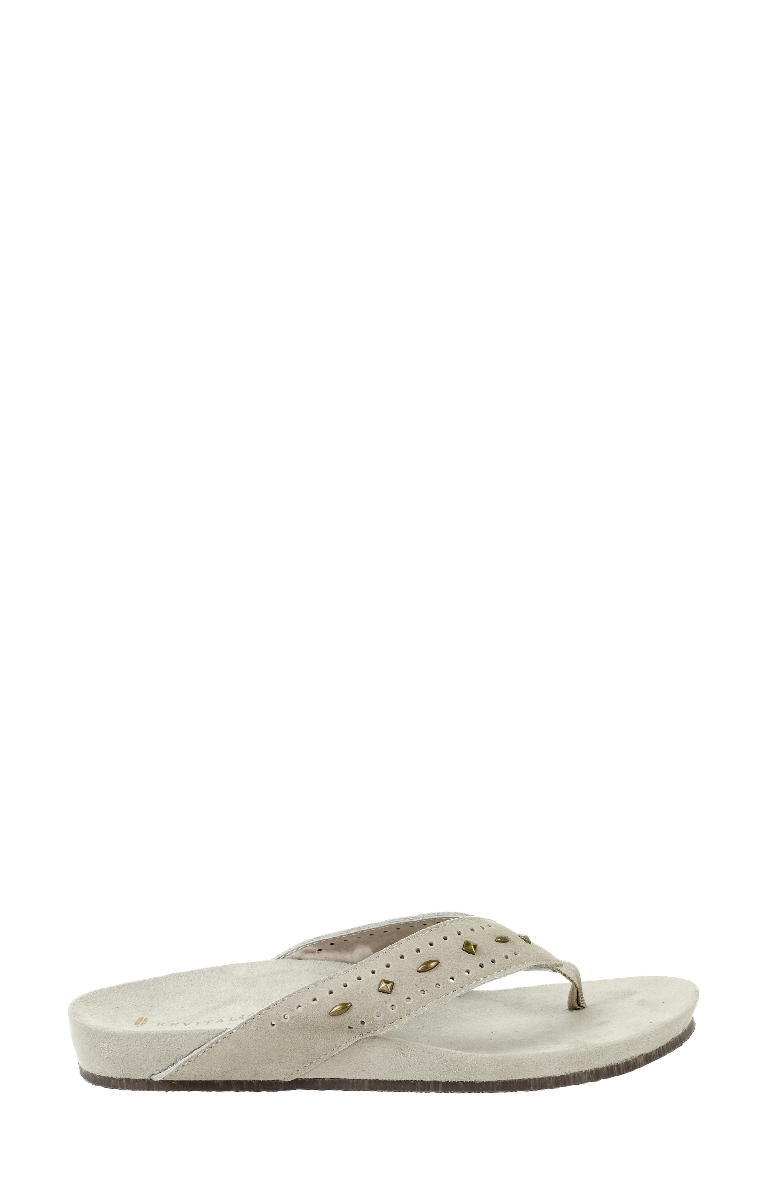 Revitalign Kena Stud Orthotic Flip Flop, Alternate, color, Sand