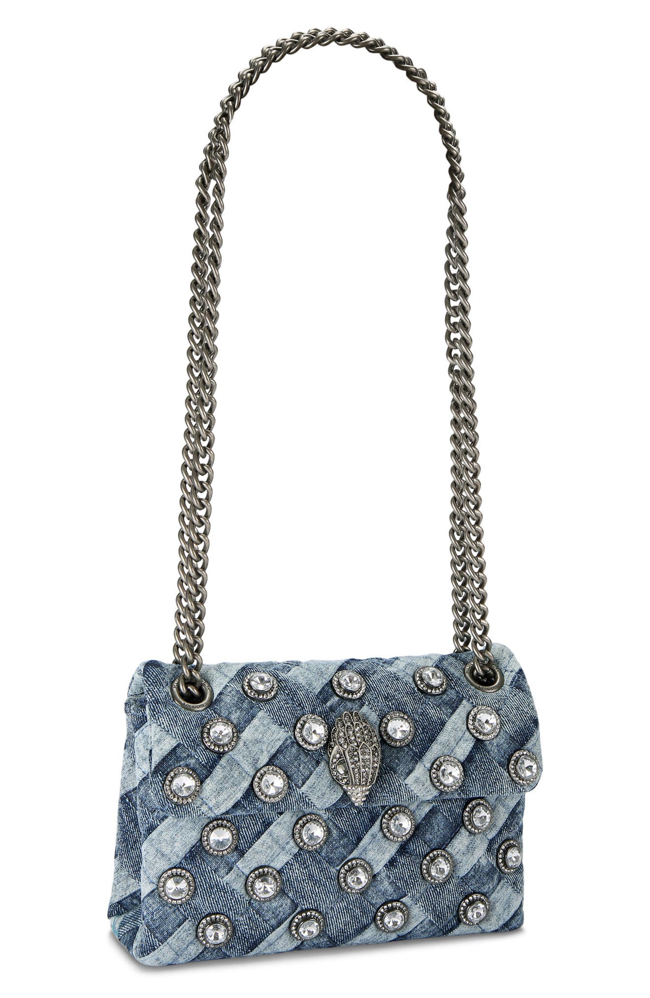 Kurt Geiger London Kensington Leather Mini Crossbody Bag, Alternate, color, Navy