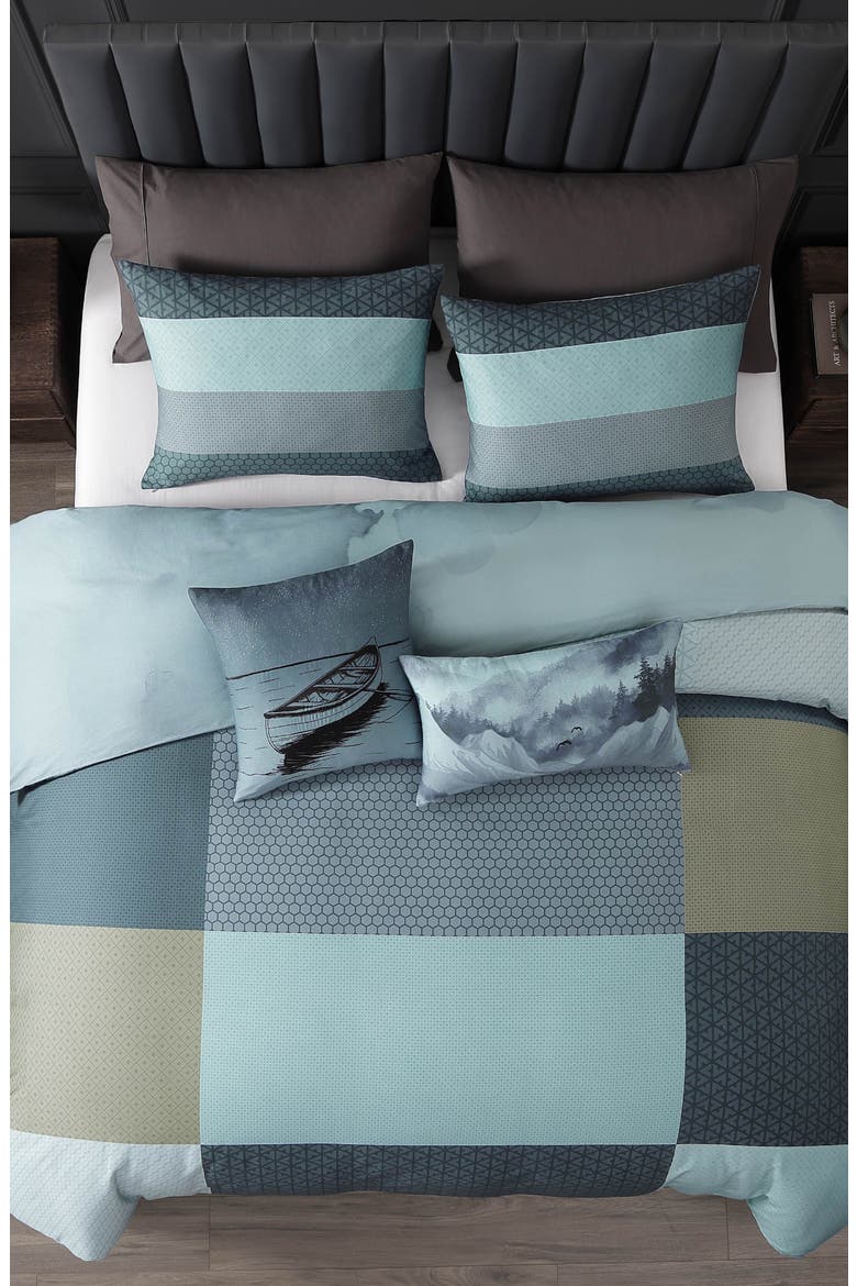 Nature Blues Comforter Set, Alternate, color, BLUE