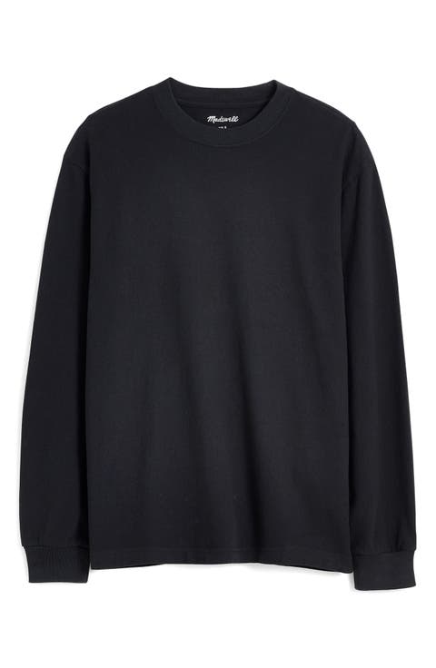 Long Sleeve Boxy Cotton T-Shirt