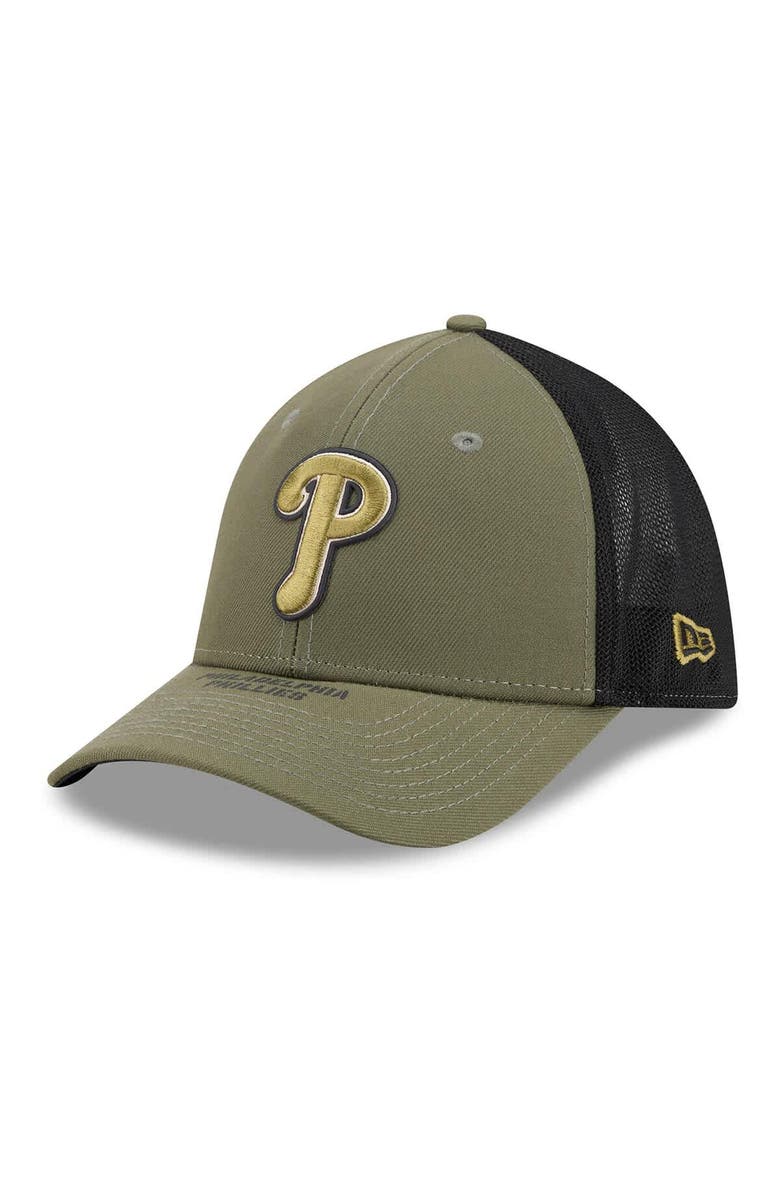 New Era Men's New Era  Olive Philadelphia Phillies 2026 Armed Forces Day 39THIRTY M-Crown Flex Hat, Alternate, color, Olive