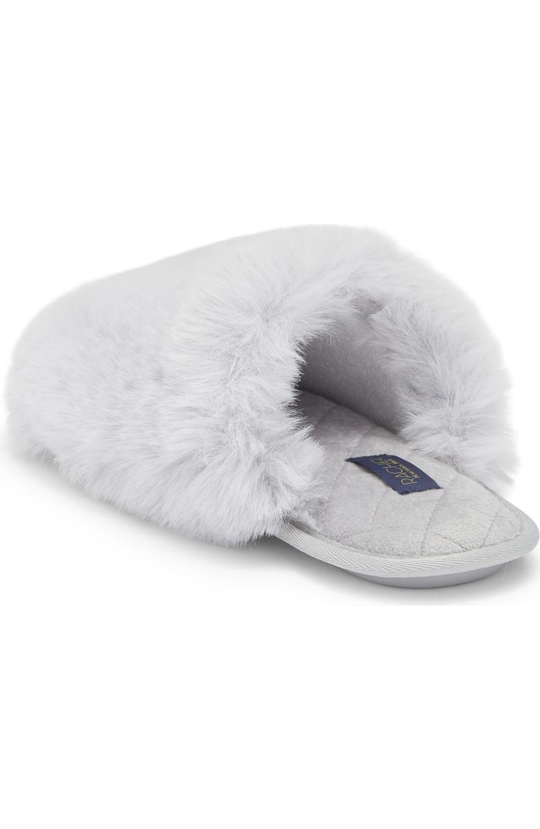 Rachel Roy Marta Faux Fur Slipper, Alternate, color, Grey