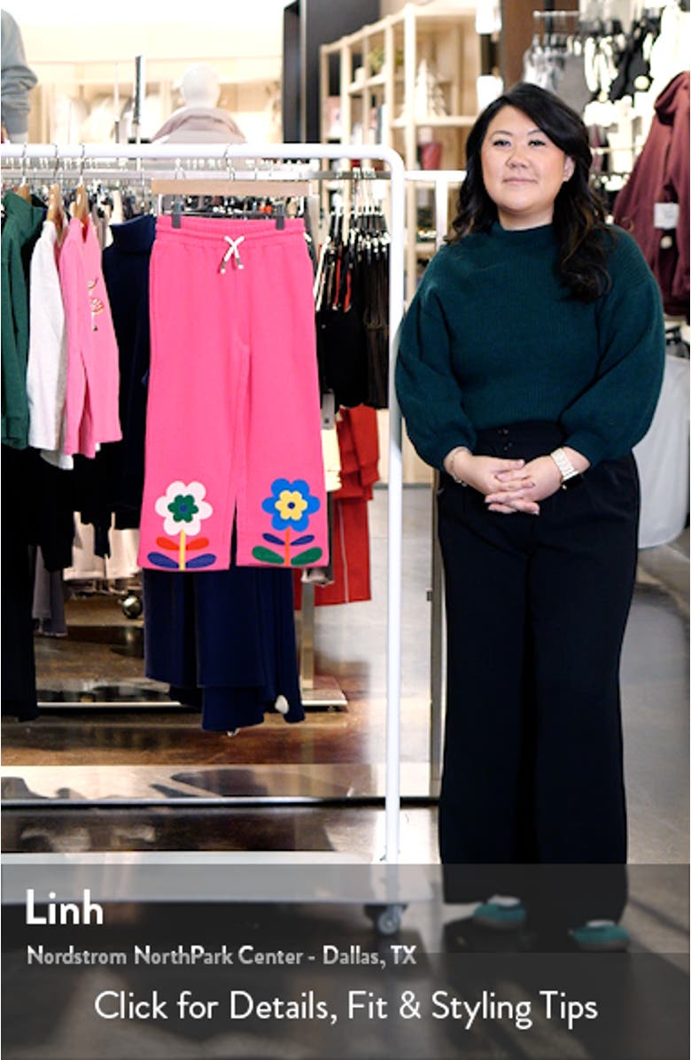 Kids
 Appliqué Cotton Wide Leg Pants, sales video thumbnail