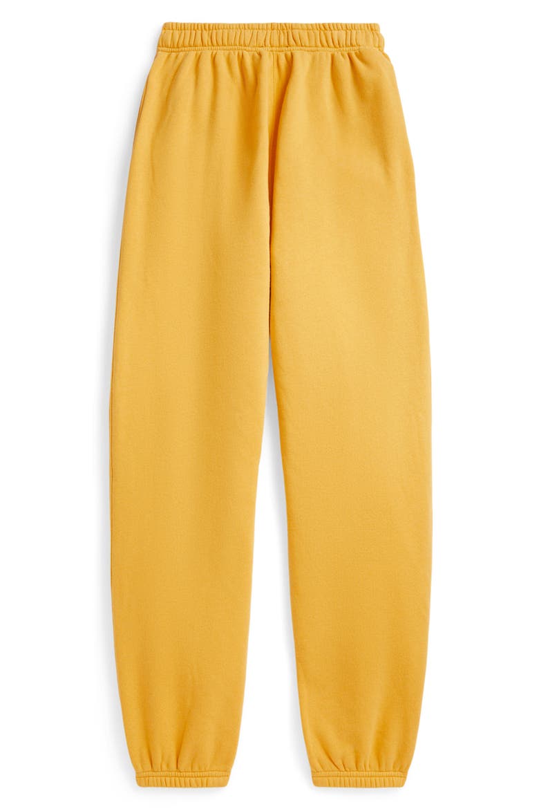 Fleece Drawstring Sweatpants, Alternate, color, YELLOW