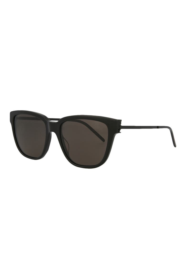 54mm Cat Eye Sunglasses, Alternate, color, BLACK BLACK BLACK