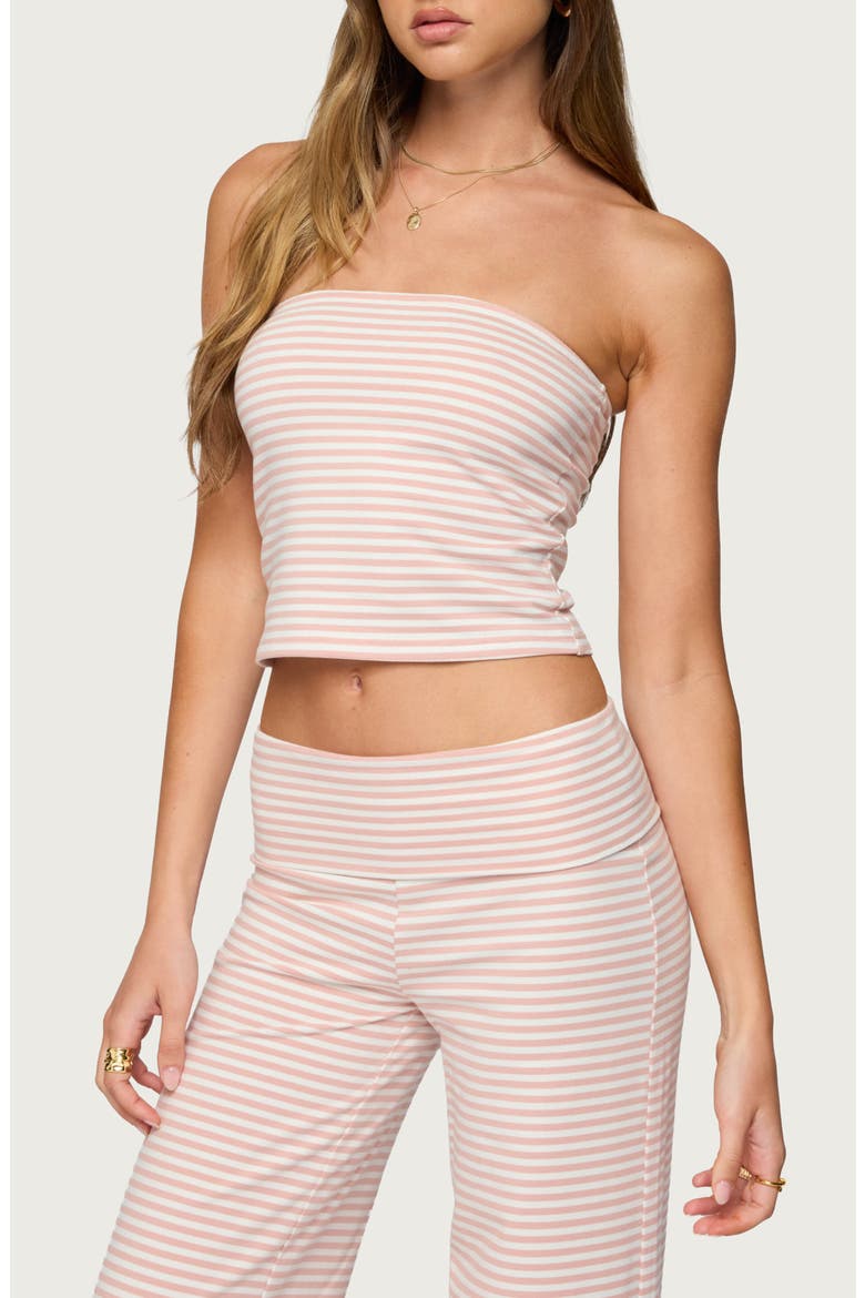 Lilah Stripe Tube Top, Alternate, color, PINK-AND-WHITE