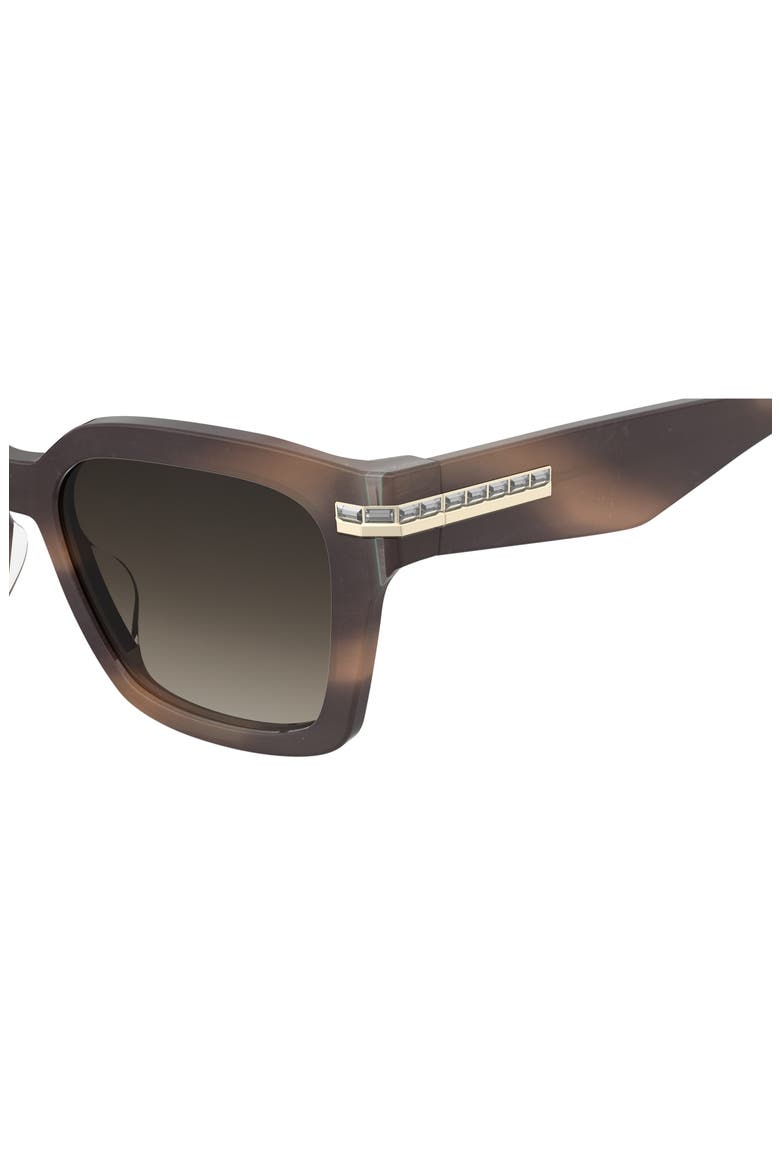 54mm Gradient Polarized Square Sunglasses, Alternate, color, HAVANA BROWN/ BROWN SF