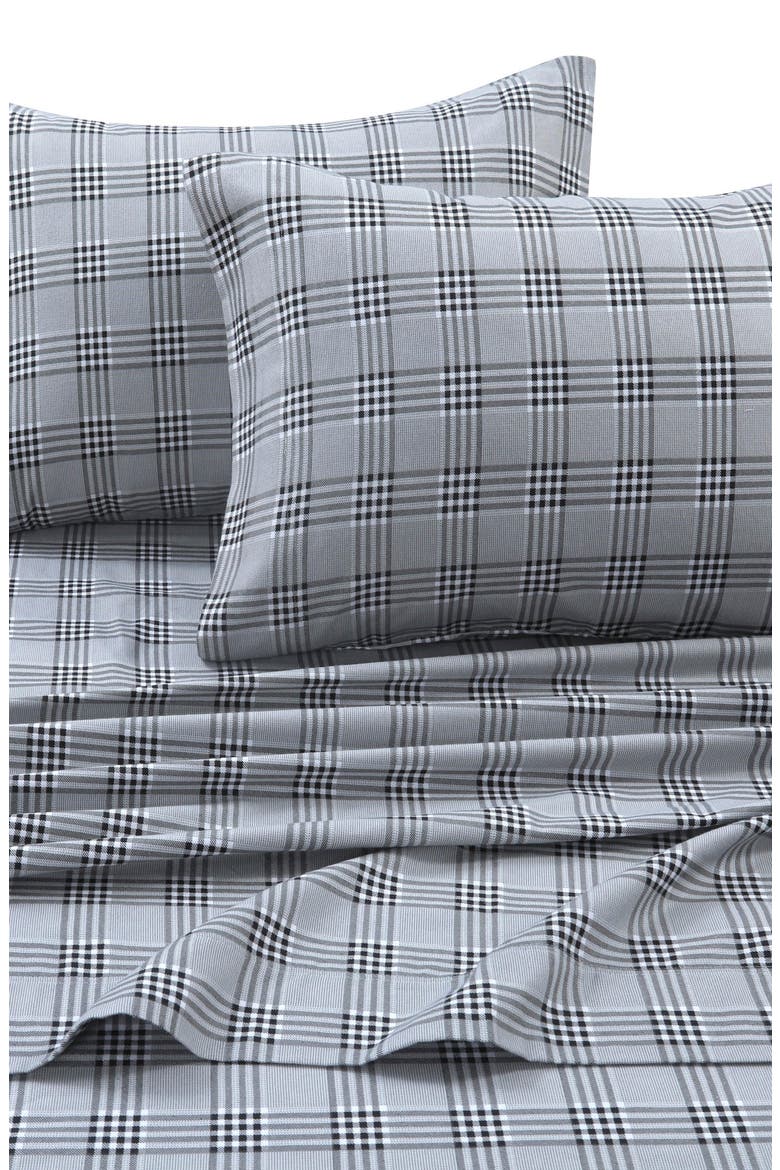 Savannah Flannel Sheet Set, Alternate, color, GREY