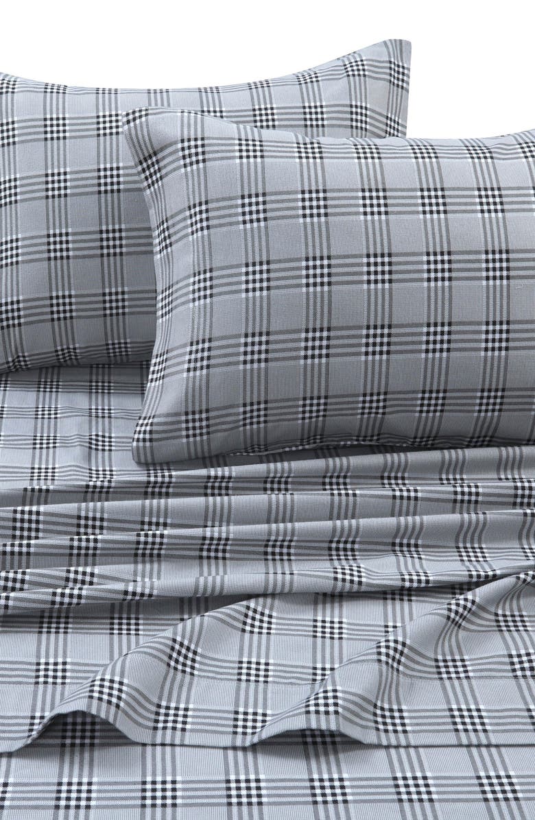 AZORES HOME Savannah Flannel Sheet Set, Alternate, color, Grey