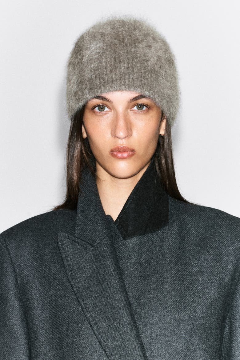 Brushed-Cashmere Beanie, Alternate, color, BEIGE