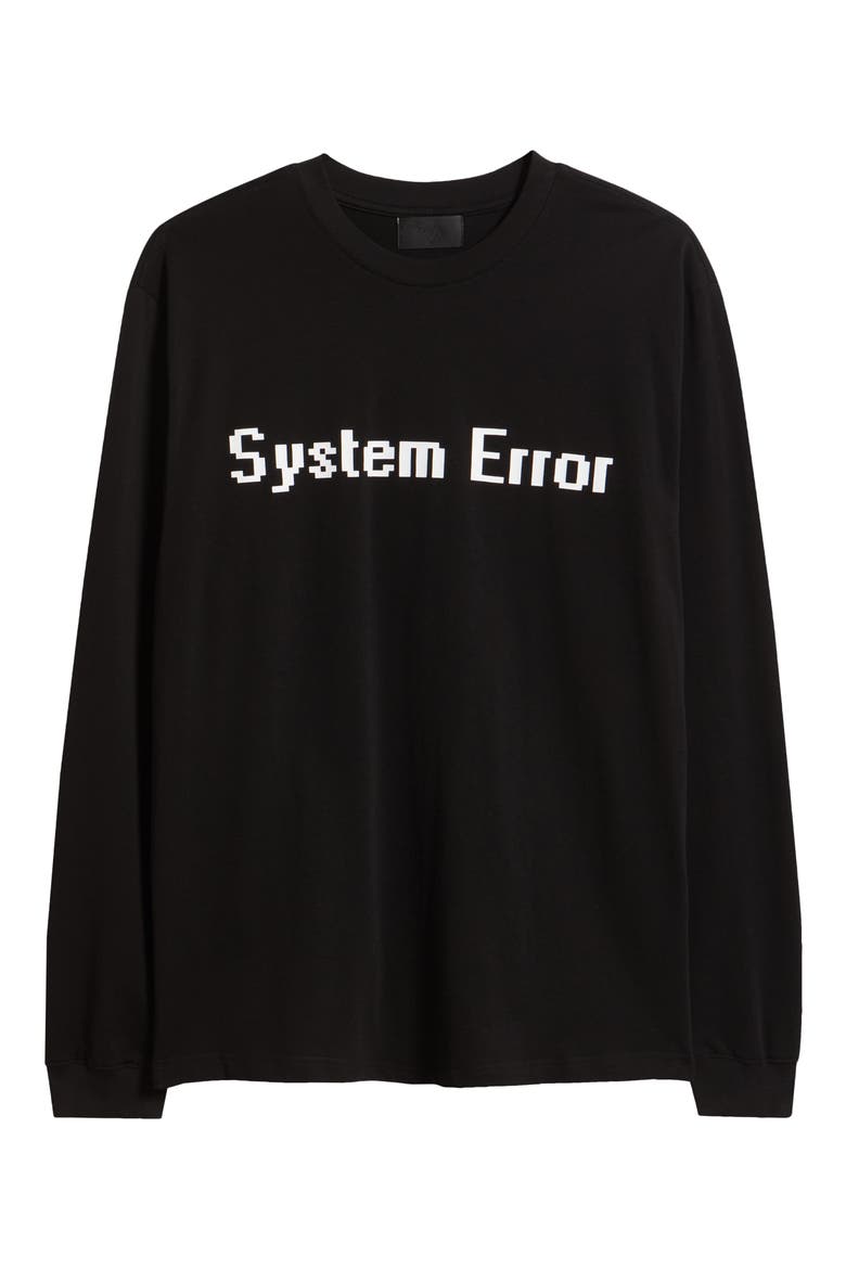 Lawrence Black System Error Long Sleeve Cotton Graphic T-Shirt, Alternate, color, BLACK SYSTEM ERROR