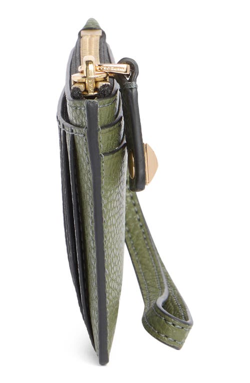 Marc Jacobs Zip Wristlet In Bronze Green