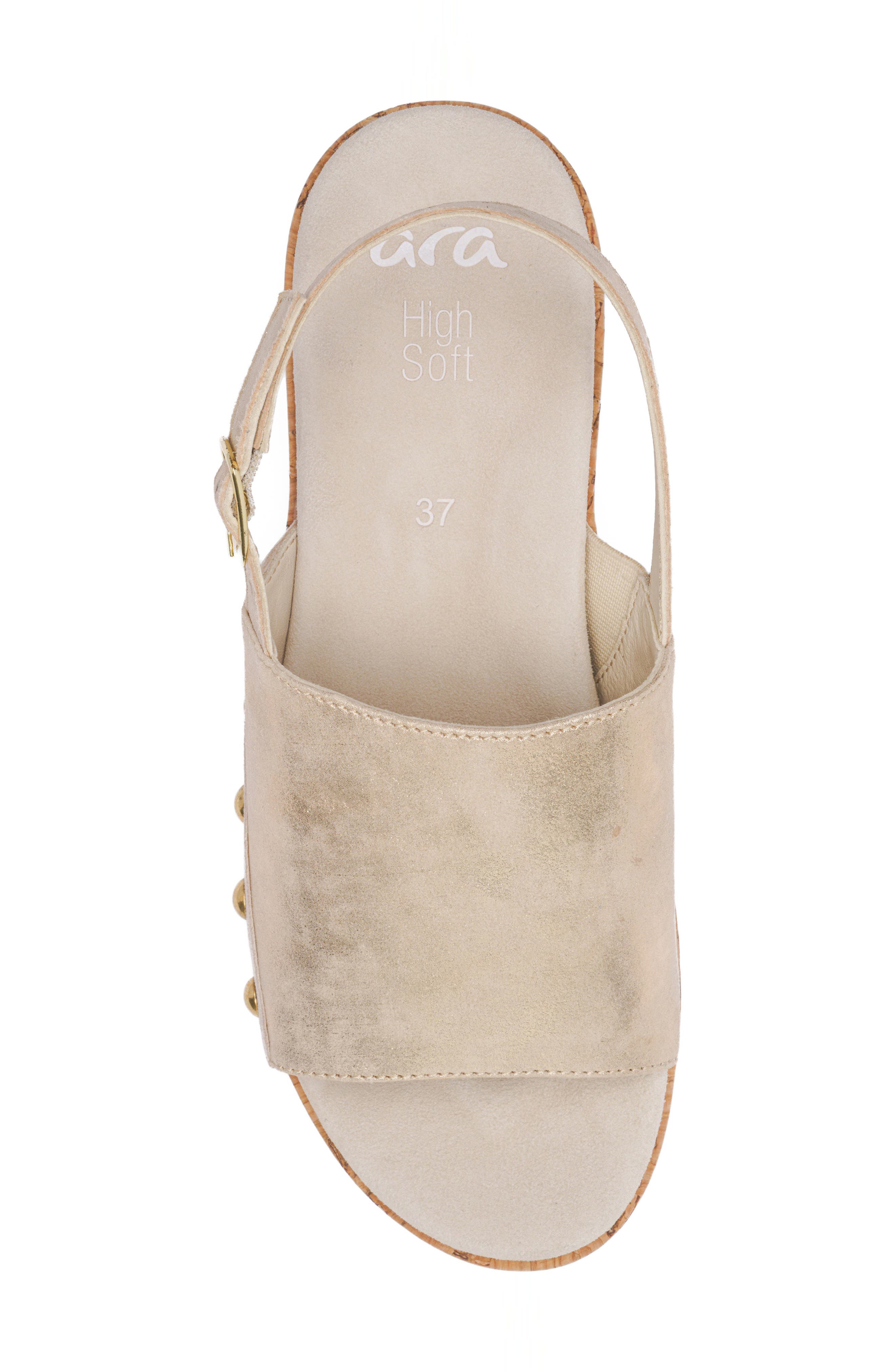 ara Raelis Slingback Wedge, Alternate, color, Beige