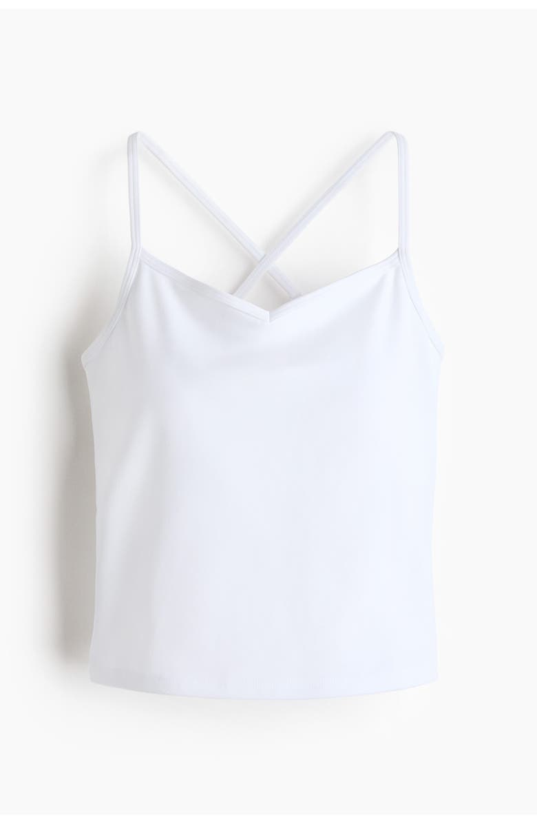 H&M Slim Fit Sports Strappy Top With Drymove, Alternate, color, 