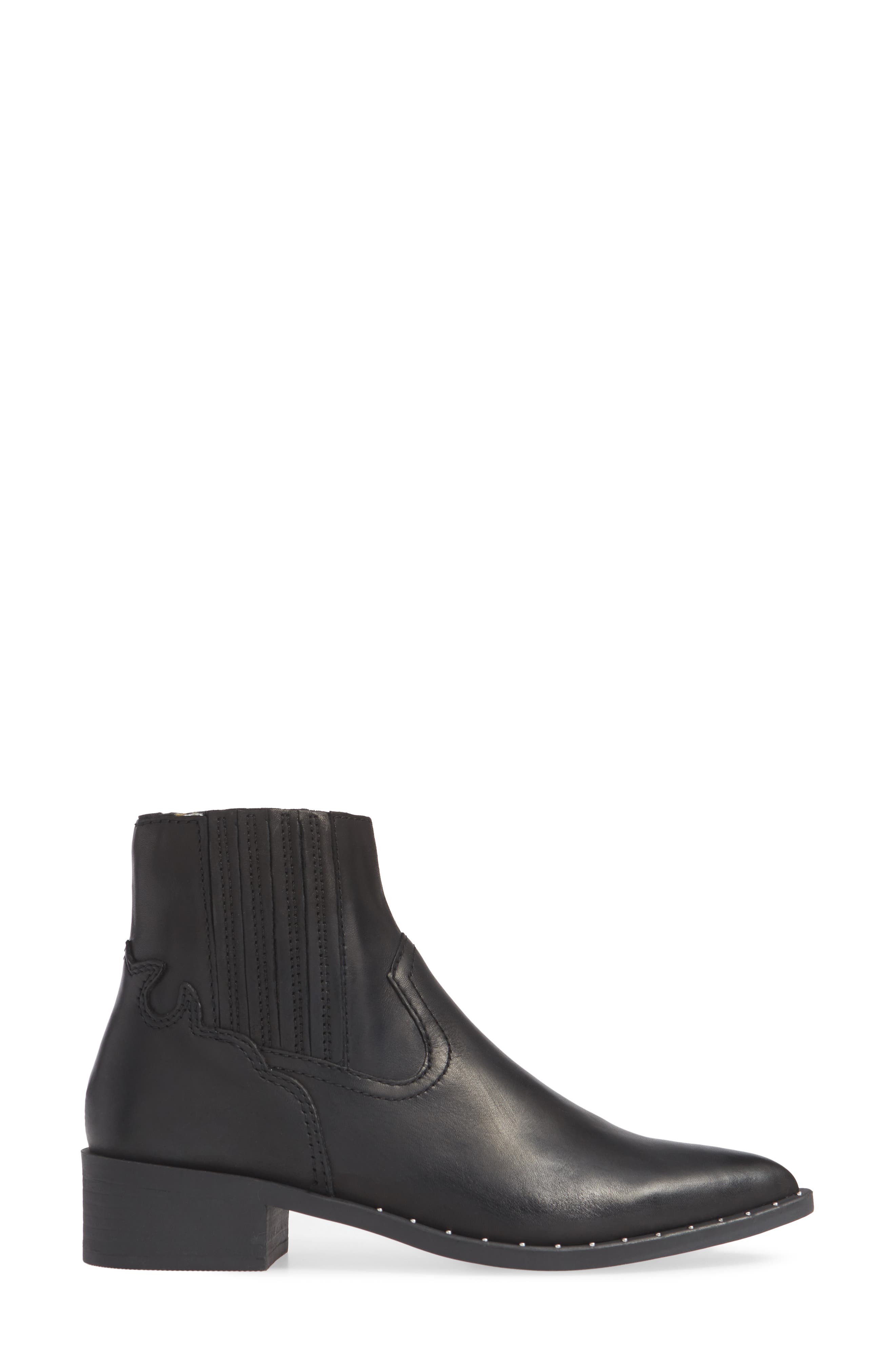 Juke Bootie, Alternate, color, BLACK LEATHER