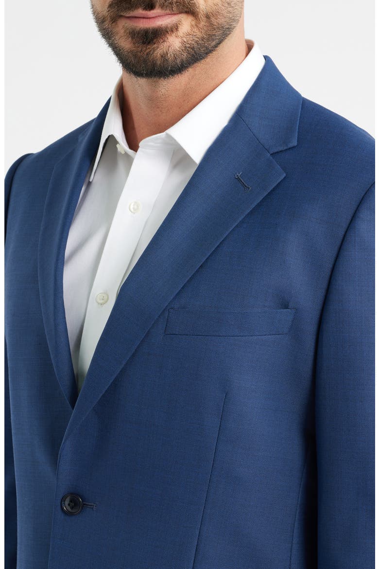 Modern Fit Medium Blue Textured Wool Blend Suit, Alternate, color, NAVY